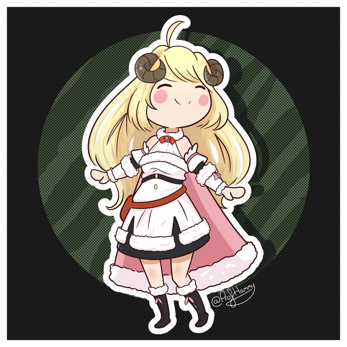Profhammy's tweet photo. 🐑  
#つのまきあーと https://t.co/KqDmmA3UgS