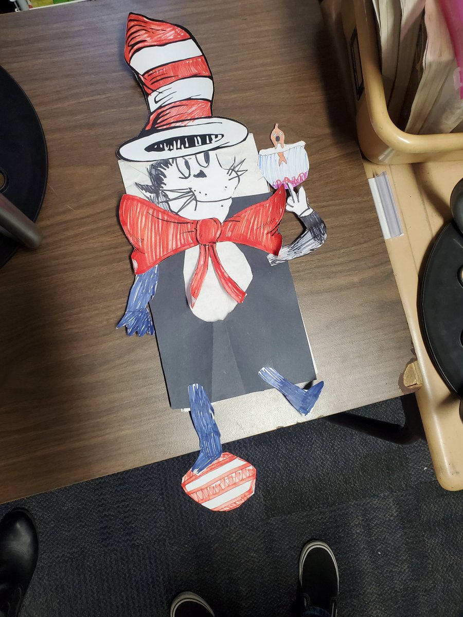 teamtreff's tweet photo. Dr. Seuss Puppets for the win! The students enjoyed making these puppets piece by piece.
Happy Birthday Dr. Seuss!
#cougarpride #cooleypride https://t.co/UQ7s6lgT4Z