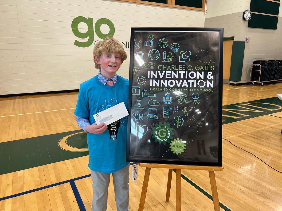Graland's tweet photo. Congratulations to these Grades 5/6 Gates Invention &amp; Innovation Winners! 🎉 To learn more about their inventions, visit https://t.co/d0U5eWI6HN ⚙️ #GoGraland https://t.co/JPkR75y97r