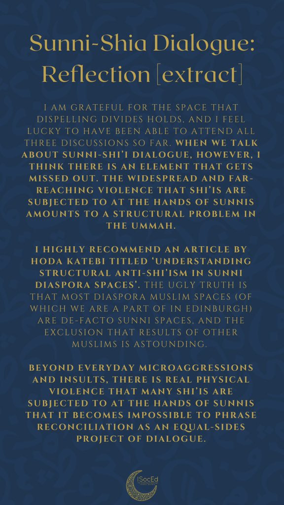 Sunni-Shia Dialogue: Reflection 3 [extract]