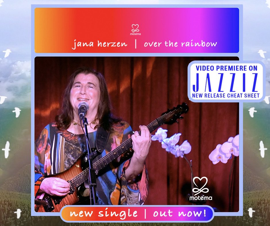 Here's some new music to brighten up your day. Jana Herzen's brand new single and video "Over The Rainbow" premiered today by Jazziz. tinyurl.com/ms5xkenu Produced by yours truly!!  Enjoy!!