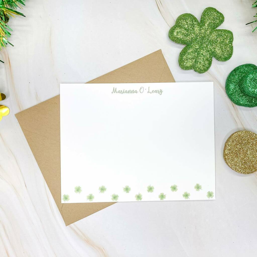 MVDesignInk's tweet photo. St Patricks 🍀 Day is a couple weeks away. If you love St Paddy’s stationery, browse my shop to see the collection. Link in Bio 🍀 https://t.co/NEvRU11b5g https://t.co/w0zhJyCdz1