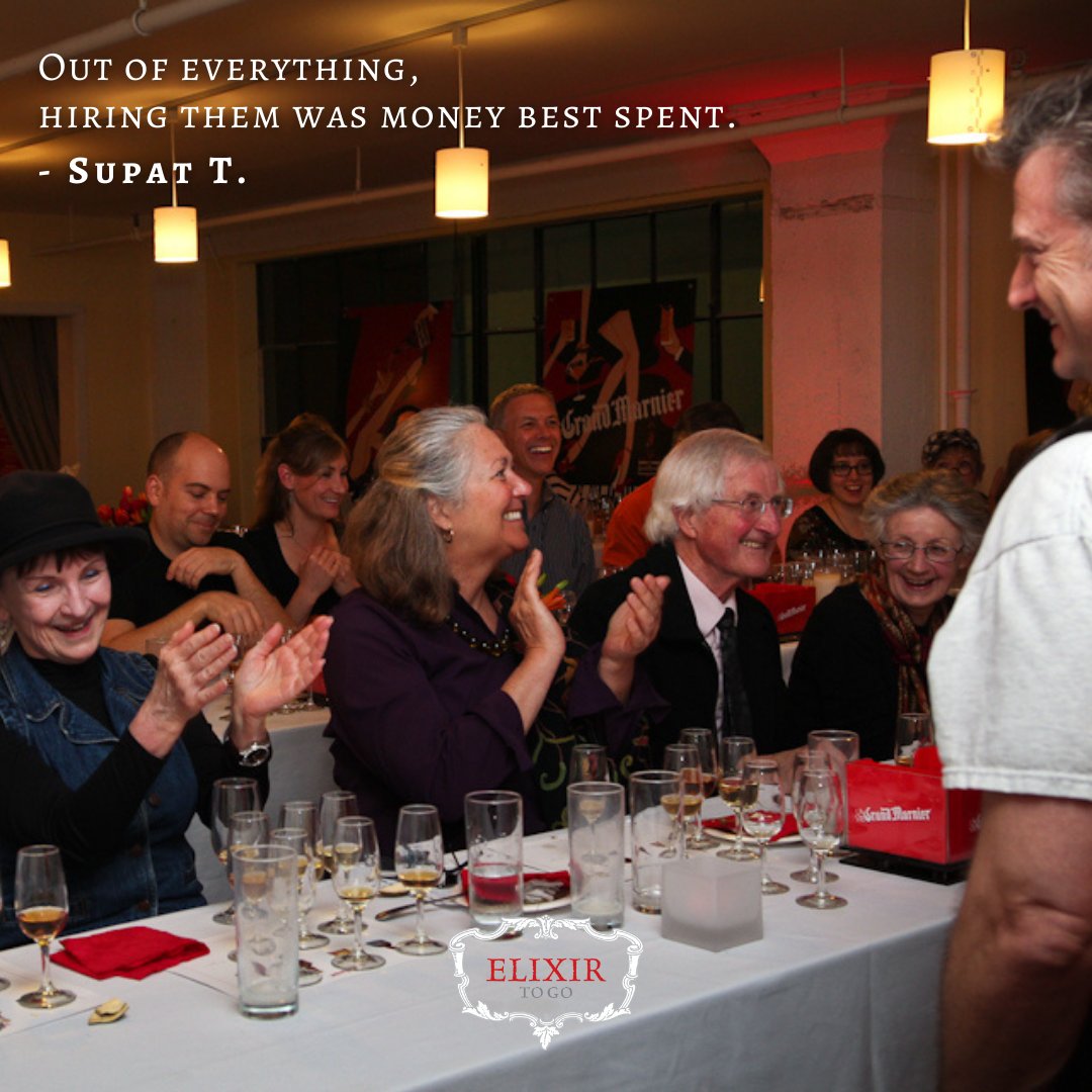 An experience worth every penny! We'd love to work with you &amp; your team. Shoot us a dm! #ElixirToGo #Cocktails #HappyHour bit.ly/2EC0vyI