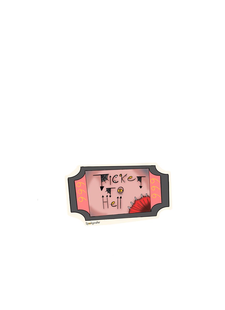 Chibiyato1's tweet photo. Get your ticket to hell on sale for $5 for a pack of 4
That way you and your besties can go to hell together. Or give one to your not so bestie. Have someone who isn’t quite getting the message give them a ticket to hell #spooky #DarkHumour #stickershop  #stickers #SmallBusiness https://t.co/mMx15dADAu