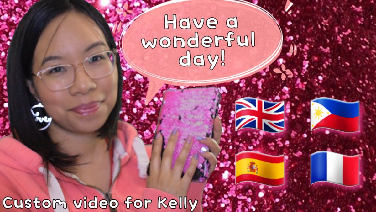 MisschicAsmr's tweet photo. New video up - this was a custom request from Kelly, who liked my pink #ASMR trigger video with the sequins and floam and wanted a #multiplelanguage video. Thank you for the custom request, Kelly! ♥
https://t.co/RRu56uNOqu
#asmr #differentlanguages #asmrlanguages #whispers https://t.co/G3BLP7RSpj
