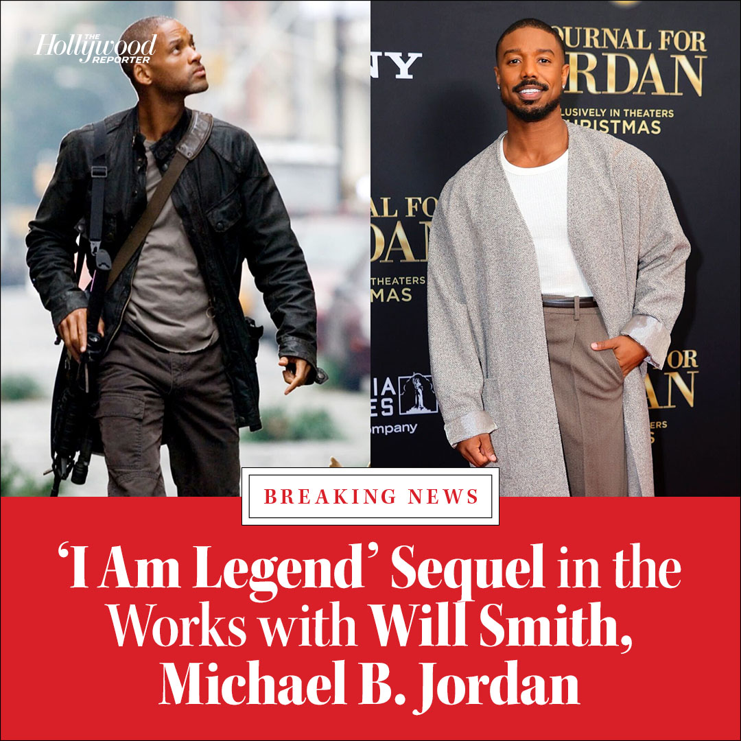 THR's tweet photo. Will Smith is ready to revisit one of his signature roles. 

The actor is attached to star in a sequel to #IAmLegend, his celebrated, post-apocalyptic 2007 film, starring alongside Michael B. Jordan  https://t.co/BncS9uL6lj https://t.co/64bSeJOp1C