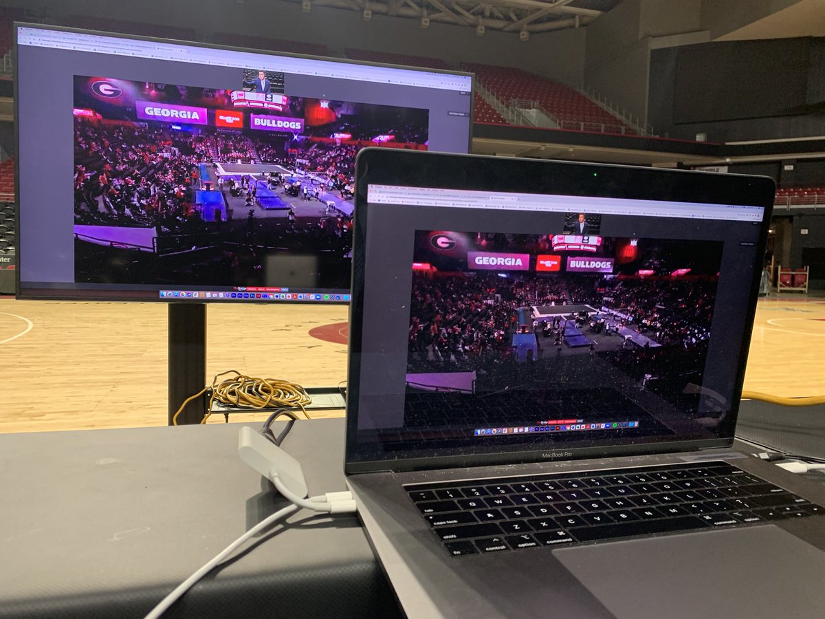 Reunited! (Sort of!)

Back on the air with <a href="/SarahPersinger/">Sarah Persinger Sailors</a> for <a href="/UGAGymnastics/">Georgia Gymnastics</a> vs. <a href="/MizzouGym/">Mizzou Gymnastics</a> at 6 ET on SECN+, though I’m in the wrong arena!