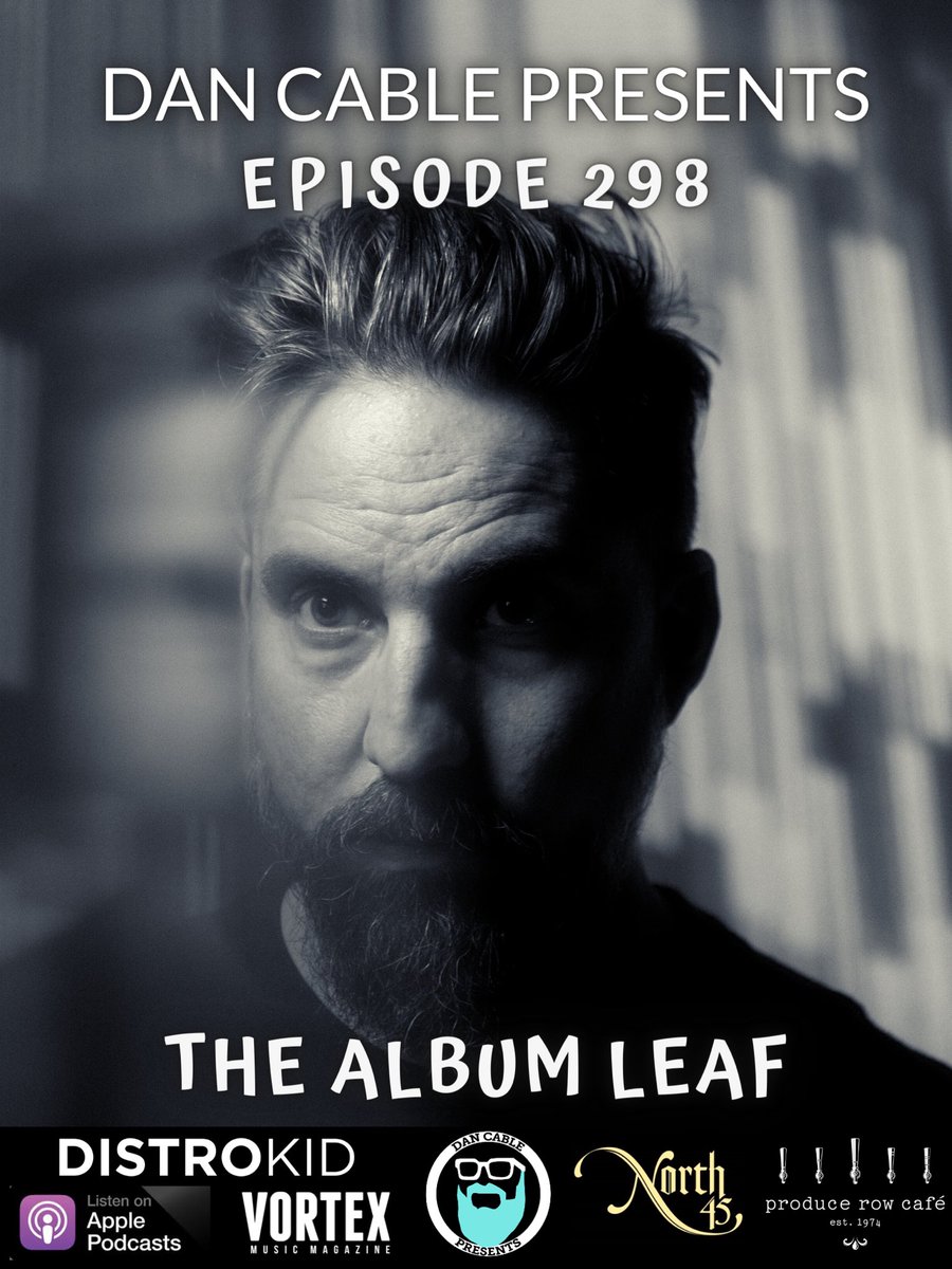 DanCable's tweet photo. Killer to get to chop it up with @thealbumleaf on episode 298 of the podcast. Stay up. Stay tuned.
@NettwerkMusic @vrtxmag
#thealbumleaf #dancablepresents #podcast #music #musicpodcast
https://t.co/42Kov9OUea https://t.co/A4GgG1FhLi