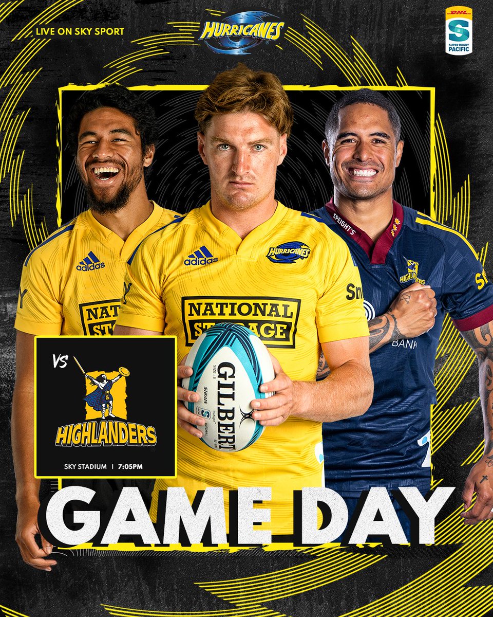 Hurricanesrugby's tweet photo. GAME DAY!

Tonight we take on the @highlandersteam at 7:05PM at #OurHouse. 

Tune into Sky Sport for all the live action! https://t.co/Qqocfp8kba