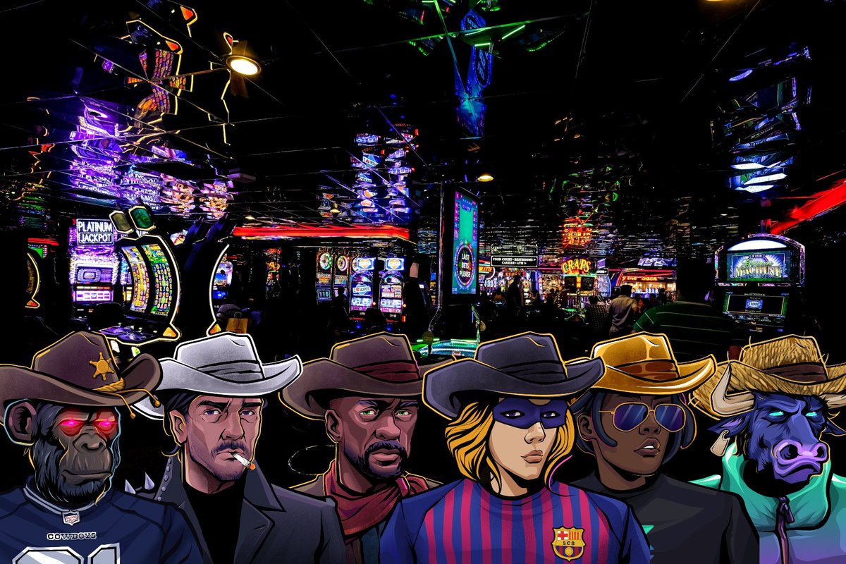 SCSSolana's tweet photo. POV: The Cowboys take over the casino 🎰 

Who’s ready for our massive All or Nothing bet? 140 SOL going on black…or red ⚫️🔴

Happy weekend degens 🤝

#SCS #YEEHAW #Solana https://t.co/OkaWpLVZf1
