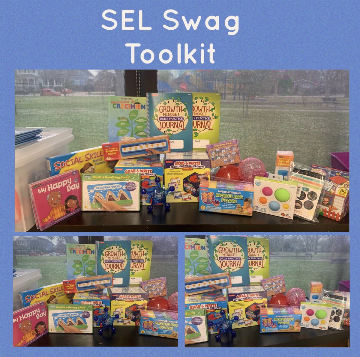HISDSEL's tweet photo. #SELDay is next Friday, March 11th. Here’s a sneak peek of the SEL Swag Toolkit that your campus could receive if you win the #HISDBadgeChallenge. Head over to https://t.co/fZx8cgAwbD to start collecting badges for your school! @TeamHISD  @HoustonISD @SEL4USA https://t.co/X8rcq1JXVp