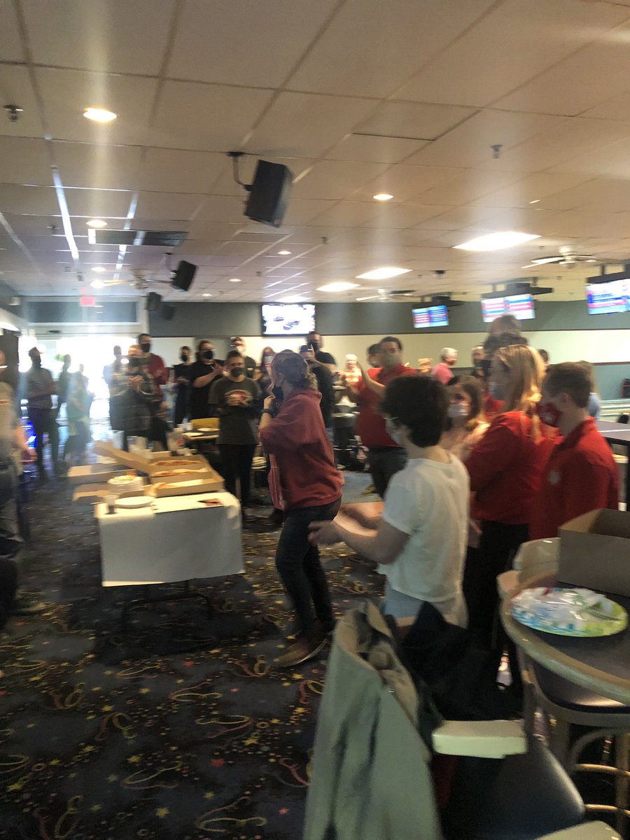 HP Family Bowling Night celebrating the historic season and Coach Perry’s Birthday. What a wonderful time with the <a href="/HPRwildcats/">High Point Regional High School</a> @BowlingHp <a href="/JonTallamy/">Jon Tallamy</a> <a href="/SeamusWCampbell/">Seamus Campbell</a> <a href="/HPHSSchleer/">Michael Schleer</a> #wildcatpride