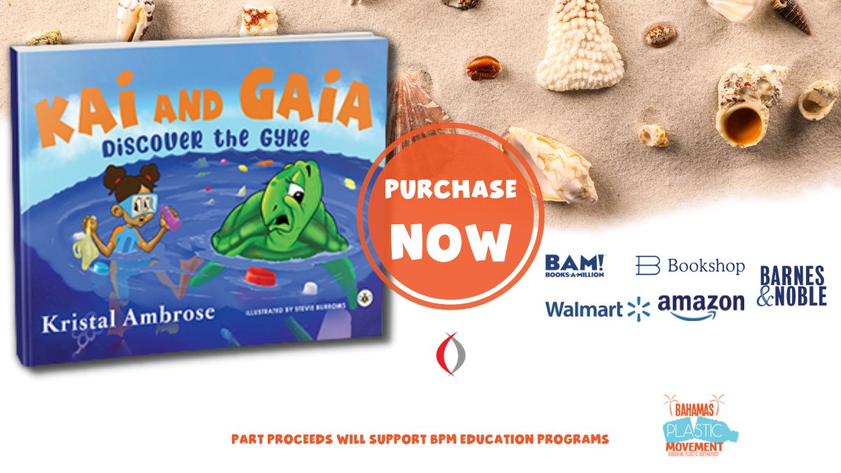 Pick up a copy of “Kai and Gaia Discover the Gyre!” The illustrated children’s book is by #ocean activist
Kristal Ambrose, executive director of the <a href="/bahaplasmvmnt/">BahamasPlasticMvmnt</a> and <a href="/goldmanprize/">The Goldman Environmental Prize</a> winner for The
Bahamas! Learn kaiandgaia.com