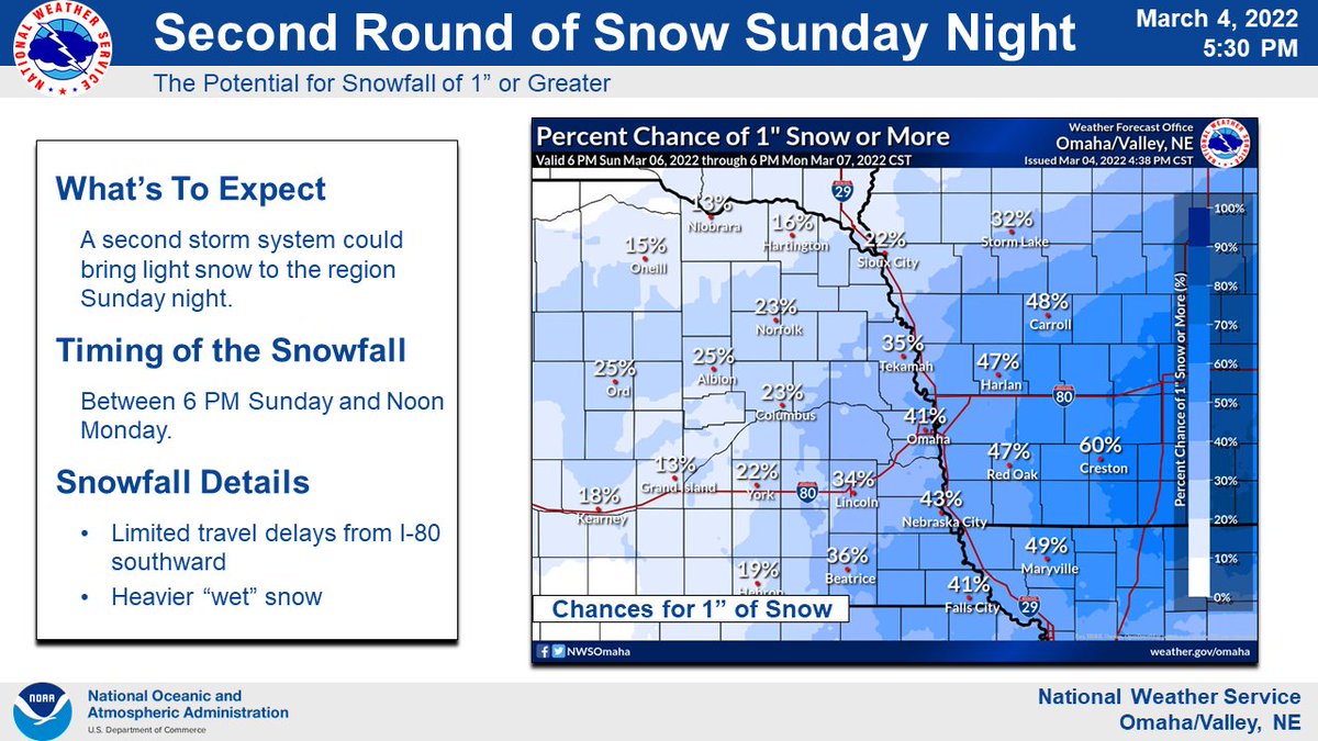 NWS Omaha on Twitter "A second round of snow is possible across the