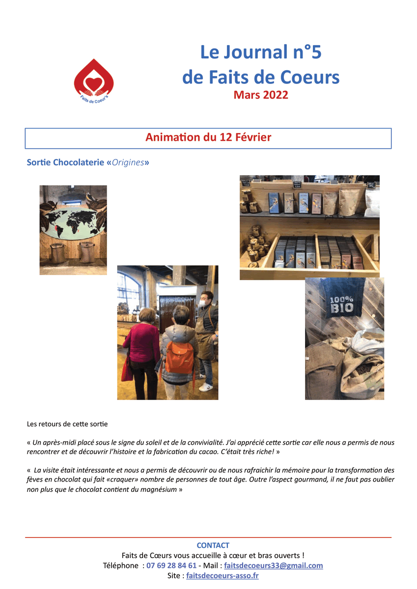 Faitsdecoeurs33's tweet photo. Bonjour,

Veuillez trouver en document joint notre Journal n°5 ou en activant le lien :

https://t.co/x8kJASGacZ

Bonne réception et bonne lecture !

Cordialement https://t.co/gTHfQUUHy7