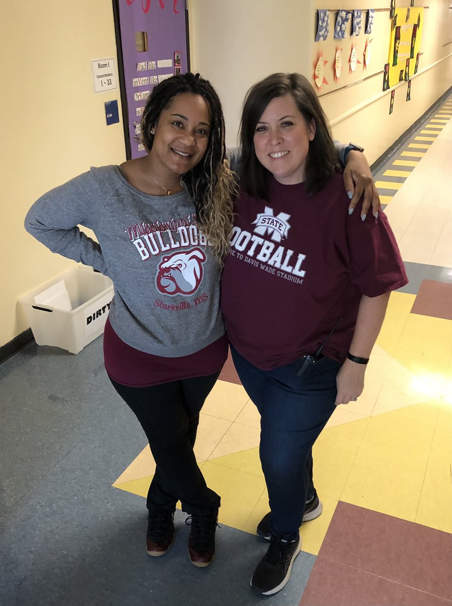 Representing the Maroon &amp; White for college day! Hail State! <a href="/msstate/">Mississippi State</a> <a href="/ms_cashclass/">Carlotta Scott-Hooper</a> <a href="/dunwoodysprings/">DunwoodySpringsElem</a>