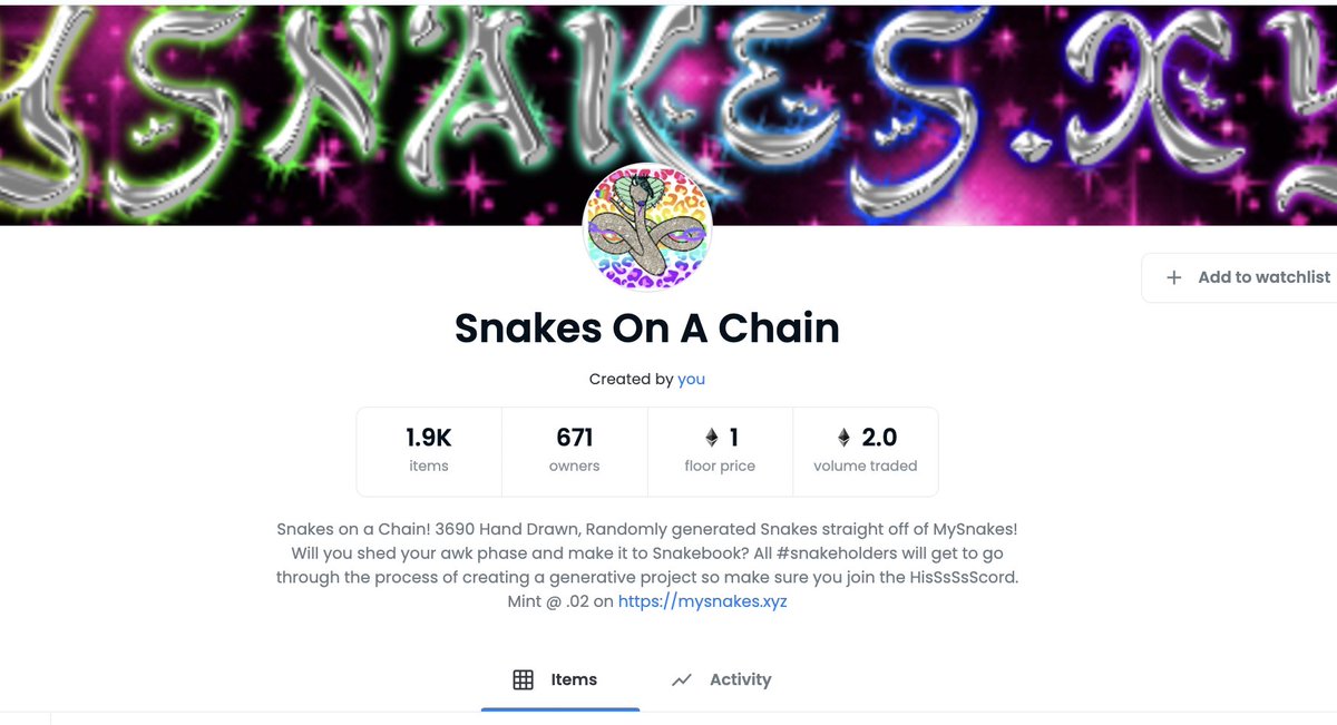 pr00fofsnake's tweet photo. 1E FLOOR LFG!!!!! SNAKES ARE STILL MINTING https://t.co/A3hOotc9vg !!!! LET THE #SNAKEOVER BEGIN!!!!!!!!!!! https://t.co/Ge4Ln7rR2u