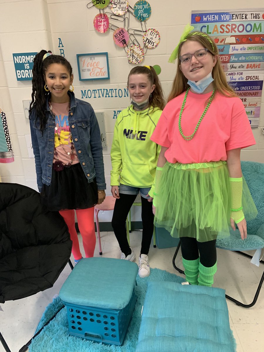 80’s Day at Horbelt. Some of my students “fashioned it up, “ just right! 💕