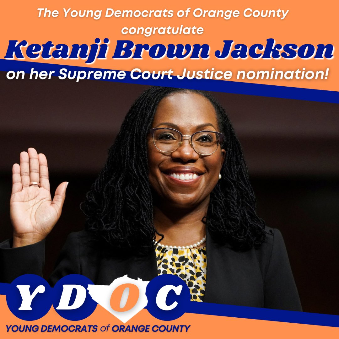 YDOCNY's tweet photo. A week ago today, President Biden announced his historic Supreme Court nominee, Ketanji Brown Jackson. When appointed, Jackson will be the first Black woman ever sit on the Supreme Court, and her background will make her an excellent addition to the United States’ highest court. https://t.co/XlURjcjBoK