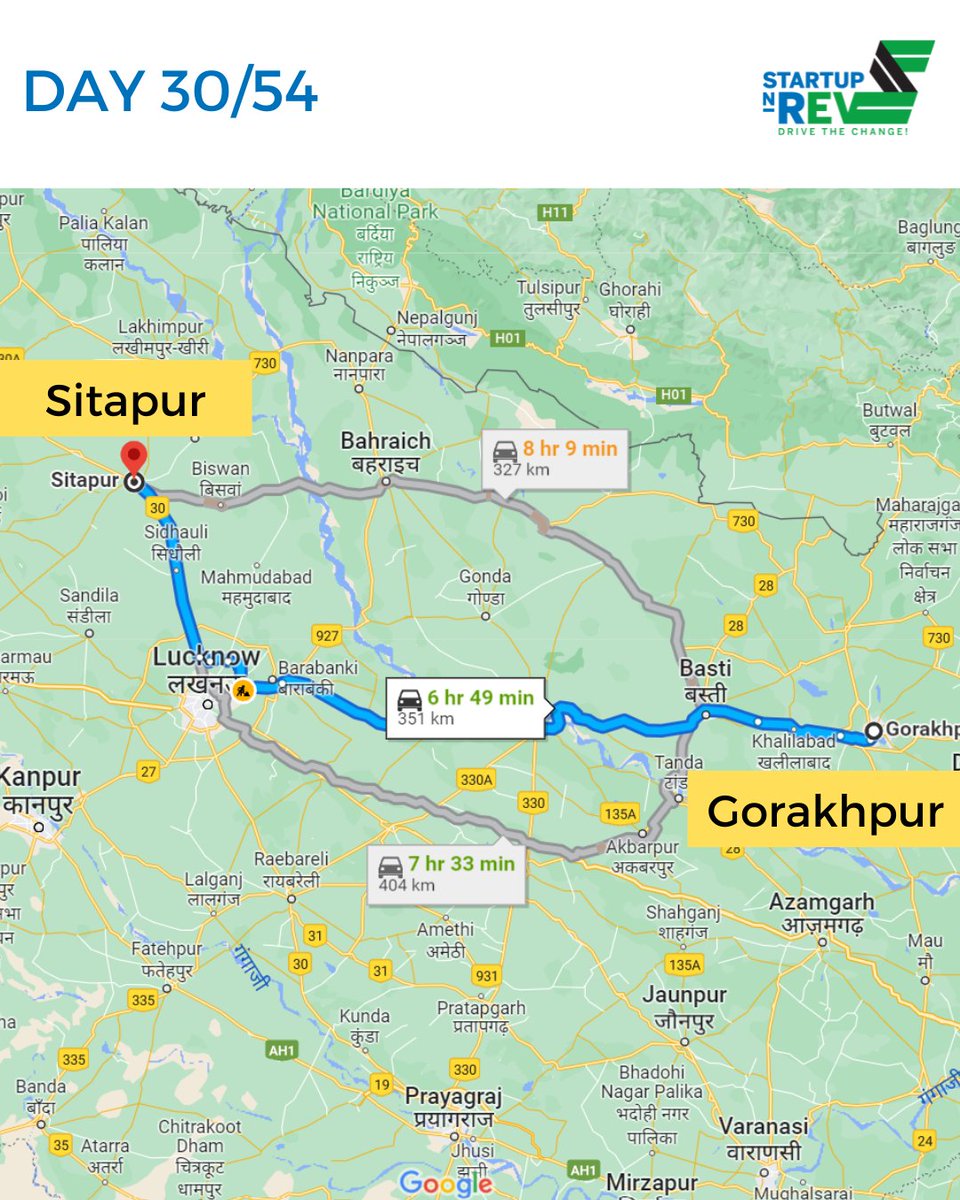 We have been riding for a month!!!

After a day's rest in Gorakhpur, the Bharatmala team is on the move.

#startupnrev #drivethechange #bharatmalaride #electricbharatmala #evstartups #indianstartups #roadsafety #worldrecordattempt #14216kms