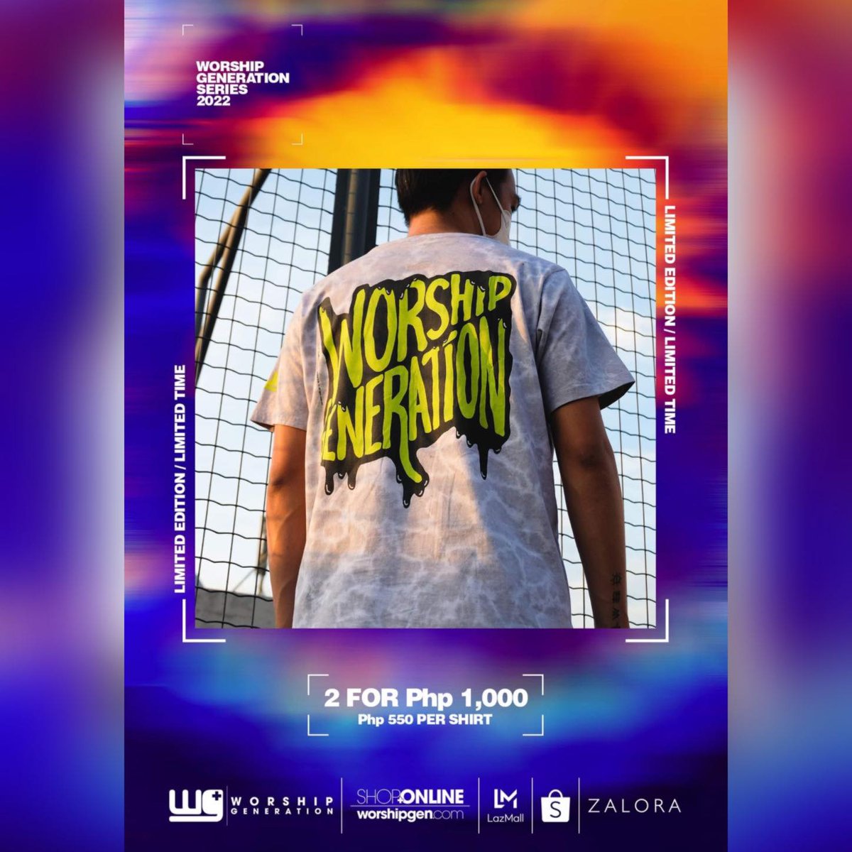 WorshipG_7's tweet photo. Let's all #MakeWorshipALifestyle with these #WorshipGeneration shirts, all available for only Php 1,000 per two shirts (or Php 550 per shirt). Hurry as stocks are running out fast. Other designs available.
#buynow #lazadaph #zaloraph #shopeeph #onlineshop #deliveryph https://t.co/AUkaBgmqzT