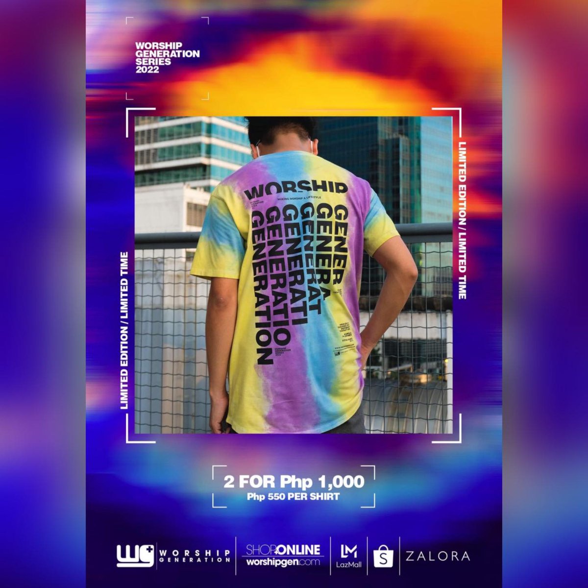 WorshipG_7's tweet photo. Let's all #MakeWorshipALifestyle with these #WorshipGeneration shirts, all available for only Php 1,000 per two shirts (or Php 550 per shirt). Hurry as stocks are running out fast. Other designs available.
#buynow #lazadaph #zaloraph #shopeeph #onlineshop #deliveryph https://t.co/AUkaBgmqzT