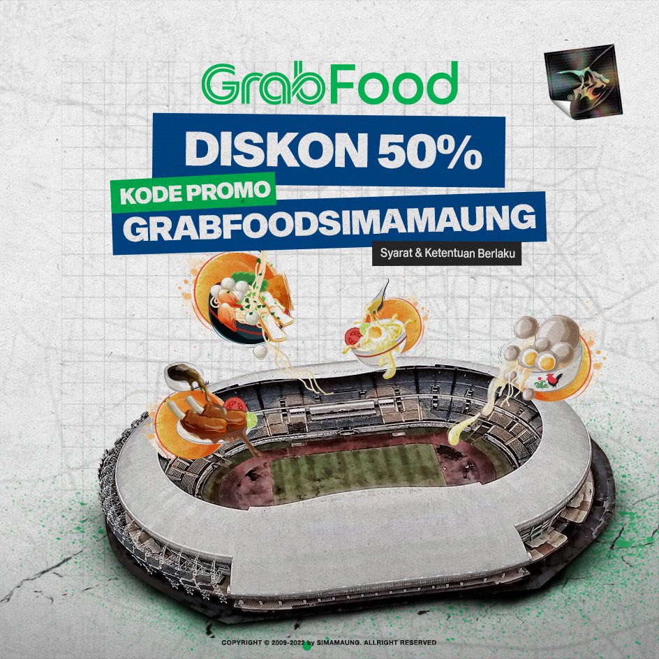 simamaung's tweet photo. Mau ngingetin juga, ada promo dari Simamaung dan Grab buat Bobotoh yang mau ngemil sambil nonton pertandingan nanti.
Pakai kode promo GRABFOODSIMAMAUNG, ada diskon sampai s.d 50%!
Info lengkap, cek https://t.co/YIGZVcjVsa…
Gowwww!
#GrabJabar #GrabFood #GrabFoodBandung https://t.co/FpJrj71j3M
