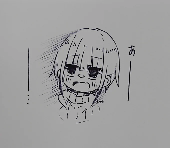 今日の5分落書き～✨「嫌なことがあって何もやる気が出なくなってしまったオリキャラちゃん」 