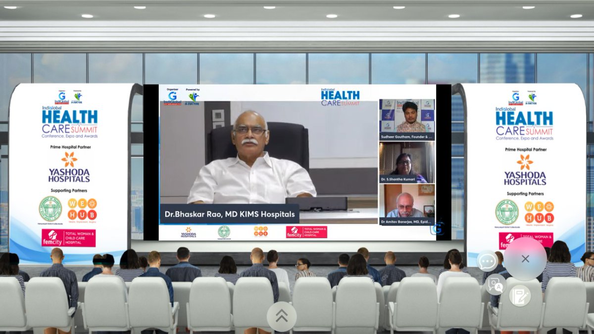 IndiglobalMedia's tweet photo. "The vast section of world population do not have access to proper medical facilities hence, there is a joint approach needed from both the public and private sector to work together."- Dr B Bhaskar Rao, Managing Director, KIMS Hospitals
#IndiGlobalHealth #IGHS https://t.co/aRVrN5QMiA