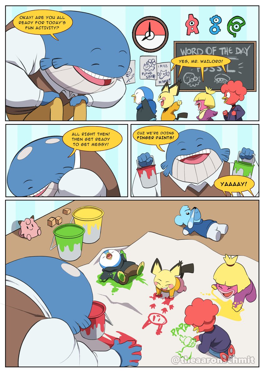 theaaronschmit's tweet image. Wailord at his job as a kindergarten teacher. #TinderSkitty