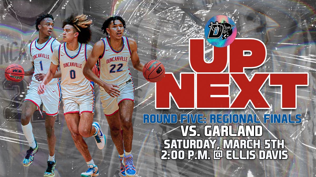 🗣 On to Round 5️⃣

🏀  Round 5
🗓  Saturday, March 5th
🆚  Garland
📍 Ellis Davis 
🕜 2:00 p.m.

#CU1TURE #D1FFERENT