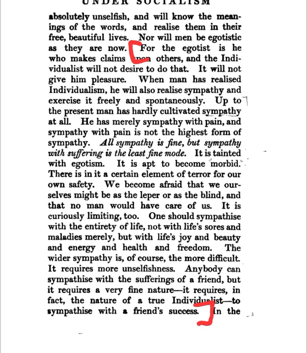 PerceivingEye's tweet photo. Wilde's thoughts on individualism from "The Soul of Man Under Socialism" - with which I enthusiastically agree https://t.co/BRBWa694me