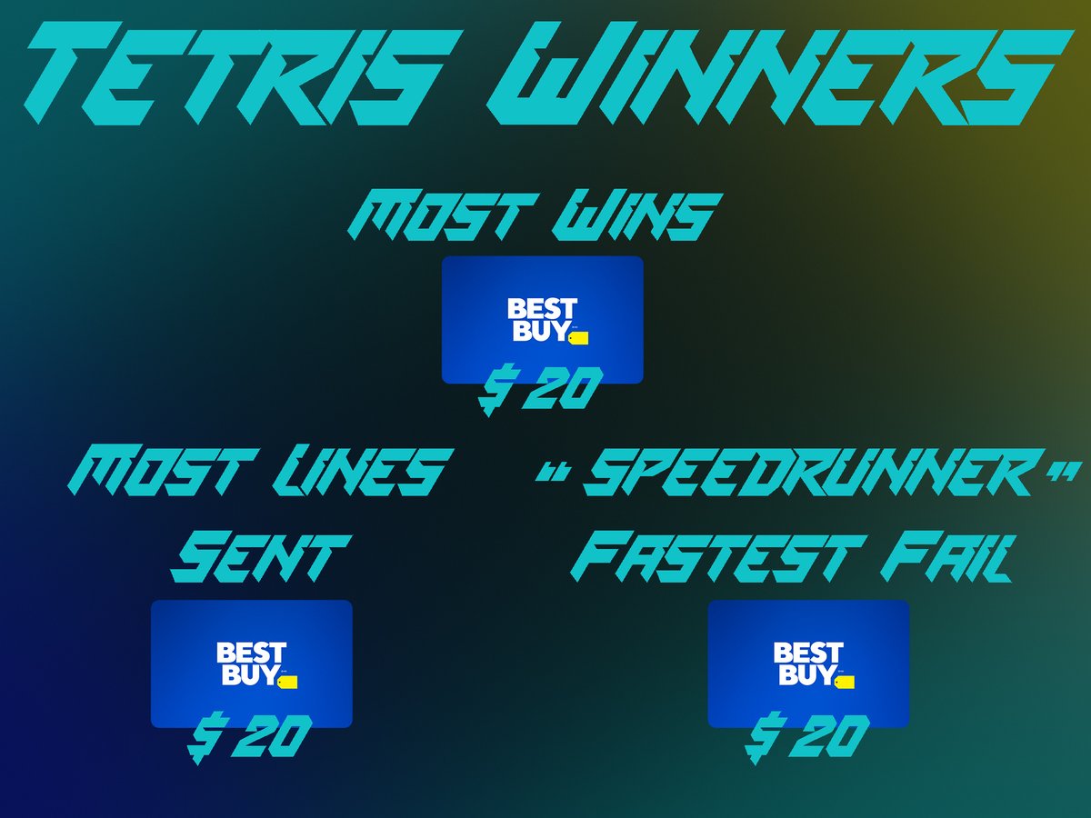 NSIC_LU's tweet photo. PRIZES!! 3 highly skilled (or not so skilled) Tetris players will take home $20 Best Buy gift cards! https://t.co/BHzVmAnOvp