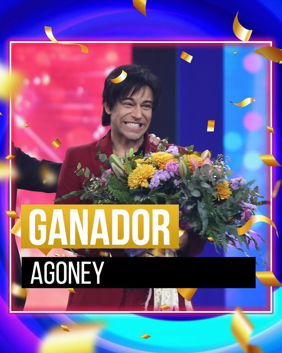 TuCaraMSuena's tweet photo. ¡Ya tenemos ganador! 😱 @agoney se proclama vencedor de la novena edición de #TCMS 💥 ¡Enhorabuena! 👏 #TCMSFinal https://t.co/HvsBWe9JwY https://t.co/E1lkqzb9GX