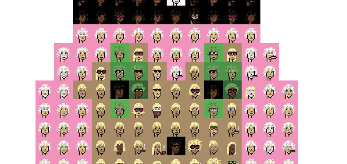 What happens when you make Punk’n Punks^2? 👉👉 ridiculously large images (~14k x 14k). Zoom in and see what you find!