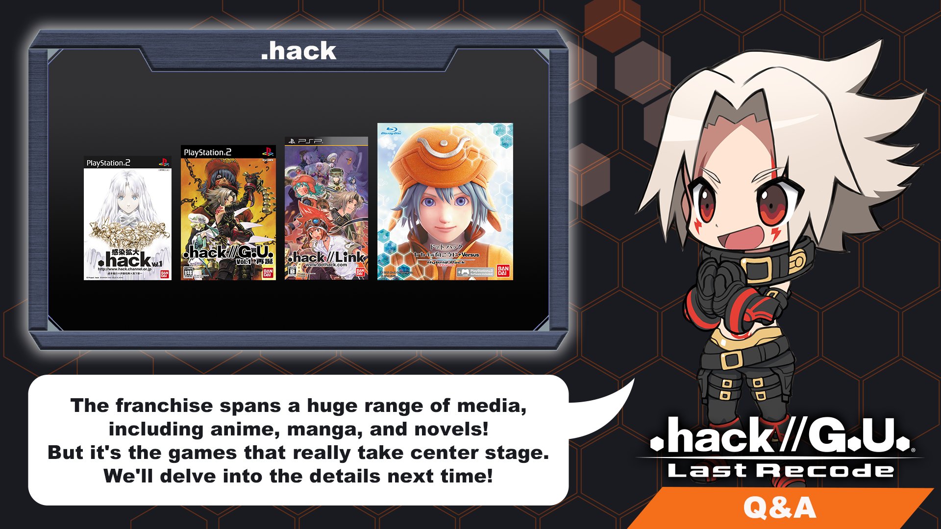 Bandai Namco US on X: Get ready for the release of .hack//G.U. Last Recode  with Haseo as he answers questions about “The World”. Pre-order #dothackGU  now before the release on 3/11