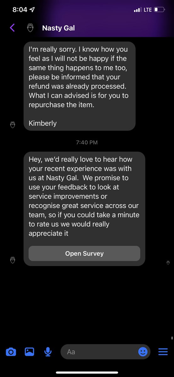 ZsaDore's tweet photo. The item is in stock and they do not resend the jacket, they say https://t.co/DTxd1hGD3t