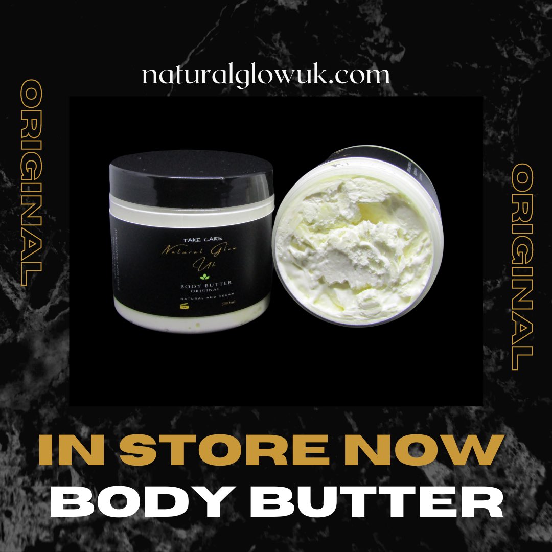 NaturalGlowUK's tweet photo. Take advantage of #blackpoundday and and get our new #bodybutter makes your skin #smooth made for all skin. #cocoabutter #vegan #natural #glowup #loveyourskin #ukbusiness #smallbusiness #blackpound #getyours #original #skincare #gentle #gift #foryou #black #beauty  #onlineshop https://t.co/SvU3wf7Uhz