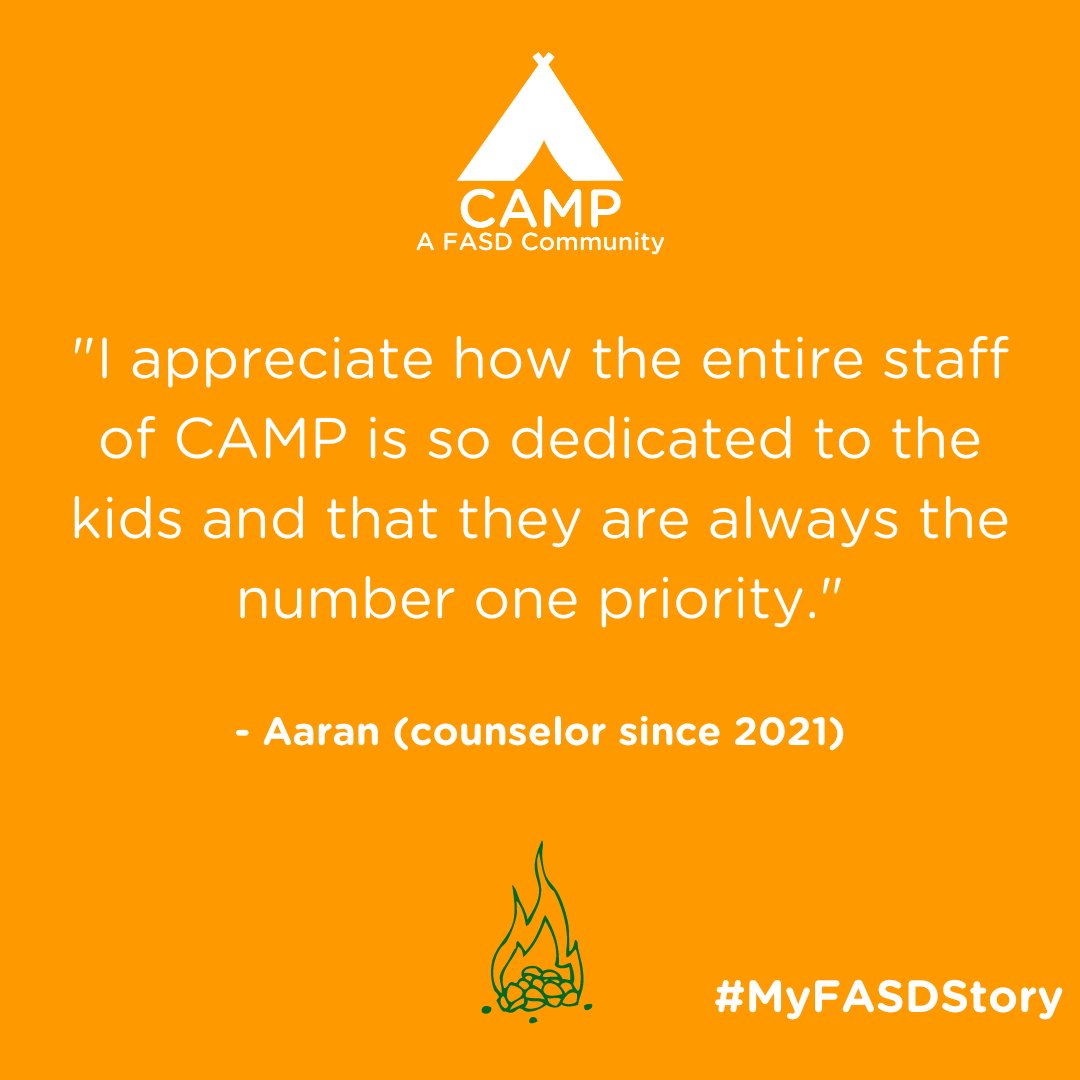 Here at CAMP, we pride ourselves in being able to provide a remarkable experience that will have every camper saying "that was the best week ever." #MyFASDStory

Have you filed out the CAMP 2022 interest form yet? Link is in our bio! 🏕