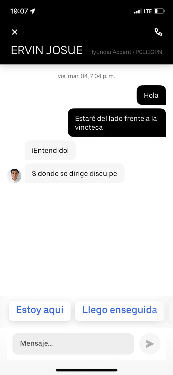 lussolis's tweet photo. El Uber me canceló porque no le respondí a donde me dirijo… se supone que la aplicación les dice o no ¿? https://t.co/RsYXKLPudG