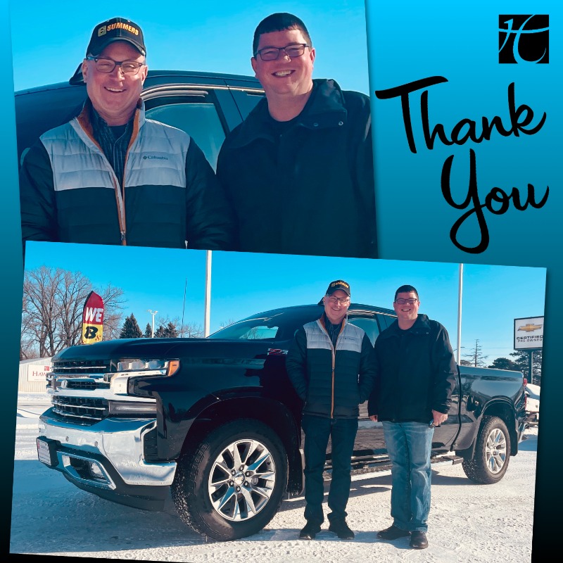 Thanks to Paul Claeys of Ghent for your trust in Troy Sunken and the staff at Hawkins Chevrolet. We appreciate your business.