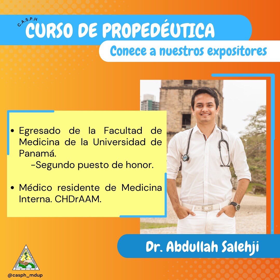 CASPH_MDUP's tweet photo. Conoce a los expositores del Curso✨

Entre los doctores que impartirán el curso estarán la Dra. Beatriz Llorente y el Dr. Abdullah Salehji ✨

¡No te pierdas de este curso! 

Cualquier duda puedes comunicarte al DM🙌🏼 https://t.co/hka4fofSlQ