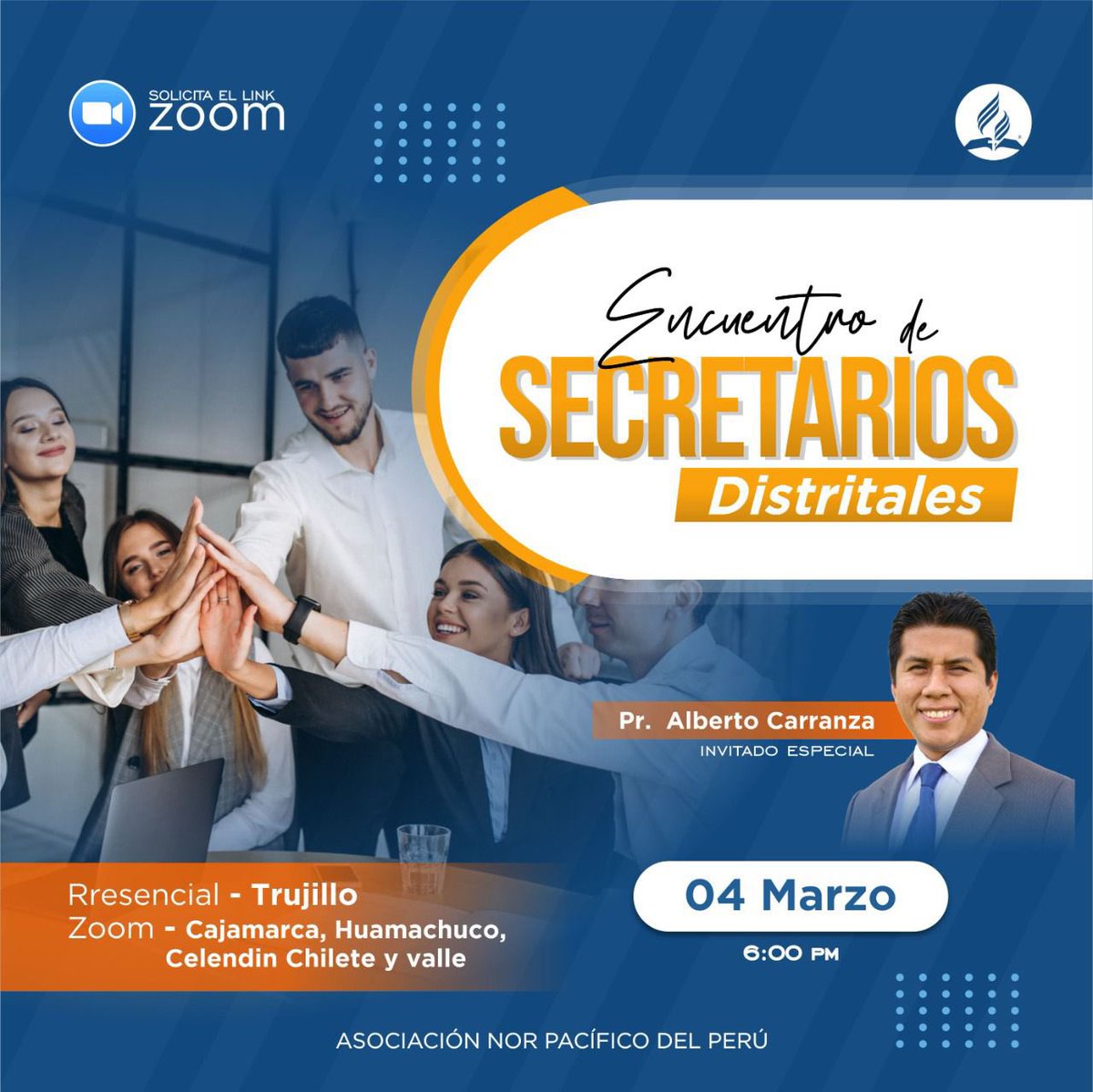 AdventistasANoP's tweet photo. Se viene desarrollando nuestro I Encuentro de Secretarios Distritales de manera presencial y virtual. Nos acompañan nuestros Secretarios Ejecutivos, Pr. Alberto Carranza (UPN) Pr. Jairo Nureña (ANoP) https://t.co/Ng2S9YyCmf