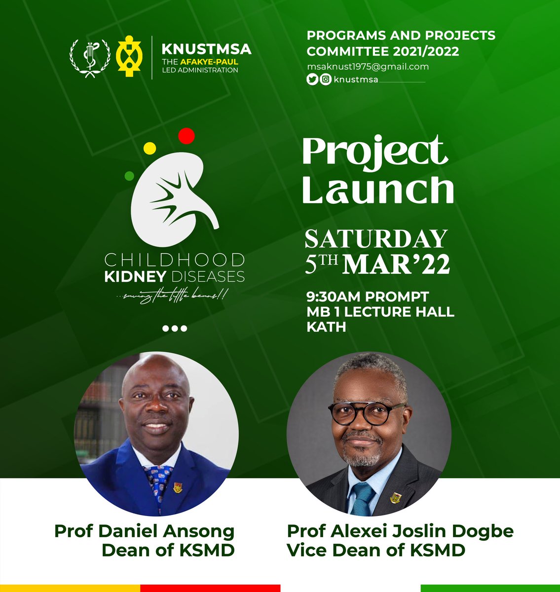 afakye_michael's tweet photo. It’s happening today at 9:30AM. It’s the official launch of the 2021/2022 project of the administrative year!!
Venue is the Mb 1 classroom.
Don’t miss this even for your OSCEs!! Cuz your examiners will be there😂🎉 https://t.co/JJLxigRtGP