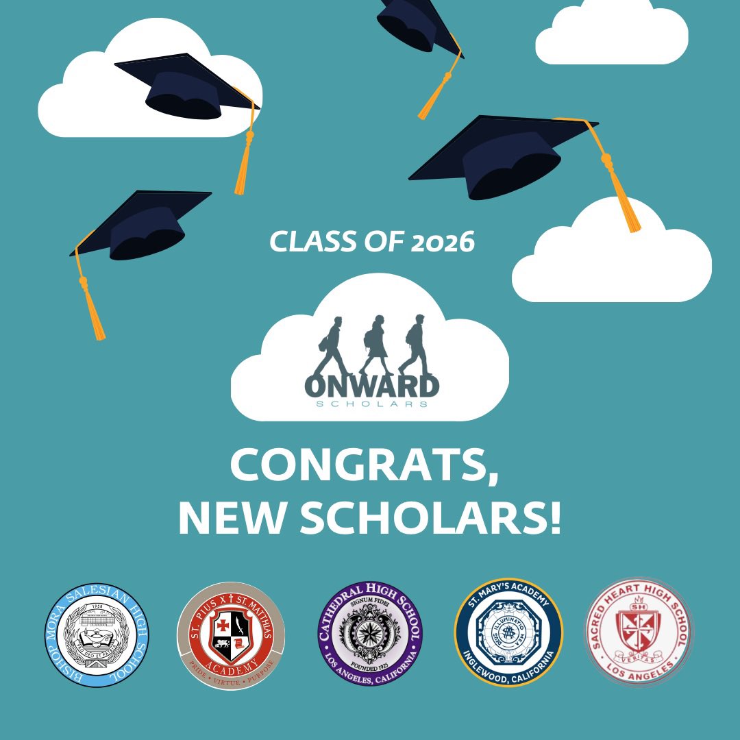 Congratulations to our newly accepted scholars in the Class of 2026! We are excited to continue to grow our community of young leaders! Dream big, scholars 🤩🥳 <a href="/cathedralhighla/">Cathedral High L.A.</a> <a href="/PiusMatthias/">St. Pius X - St. Matthias Academy</a> <a href="/SalesianLA/">Bishop Mora Salesian High School</a> <a href="/SacredHeartHSLA/">SacredHeartHS-LA</a> <a href="/SMABelles/">St. Mary's Academy</a>