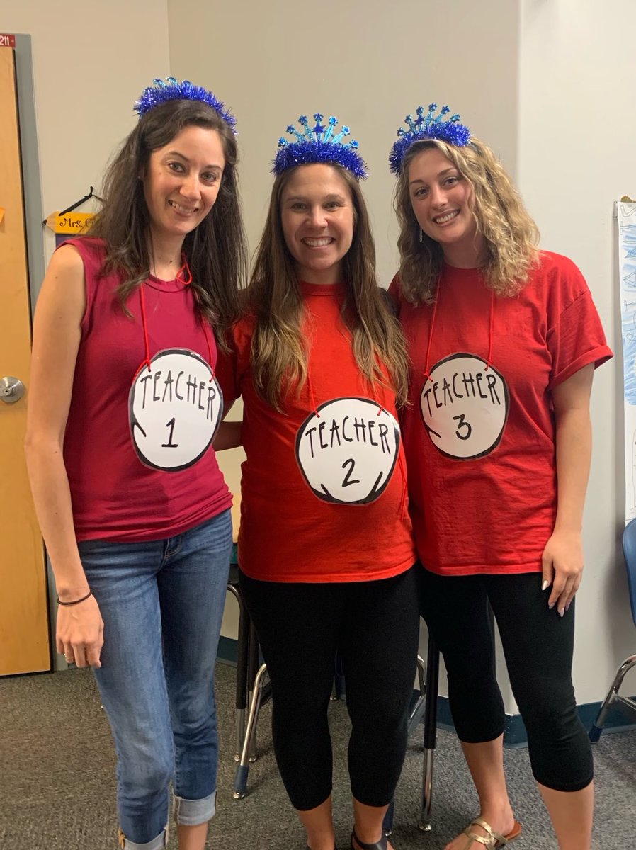 Miss Cifuentes, Mrs. Glynn, and Miss Eddy finished off the week dressed as Teacher 1, Teacher 2, and Teacher 3! <a href="/LeeSchools/">School District of Lee County</a> <a href="/GlynnMare/">Mare Glynn</a>