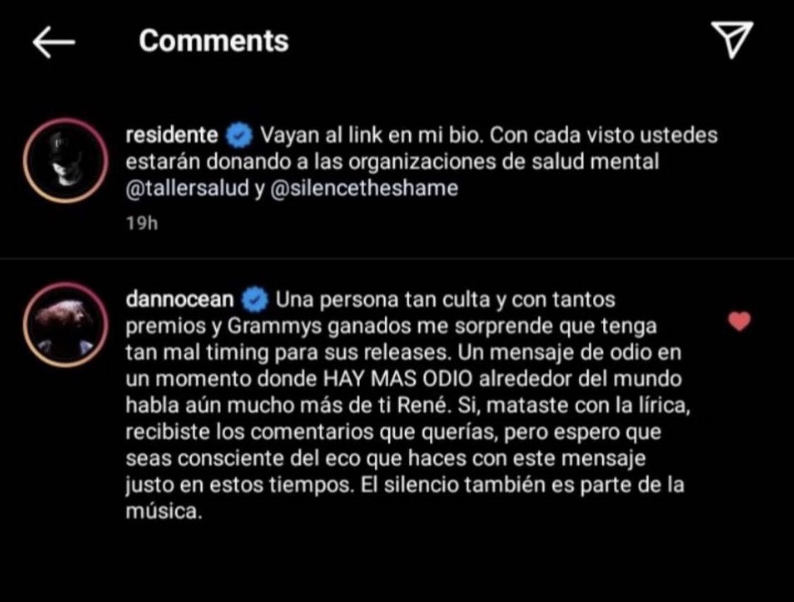 Cómo así que residente mal gastó 8min en su tiradera a Balvin para que <a href="/Dannocean/">Danny Ocean</a> lo triple recogiera con un texto, así no, así no