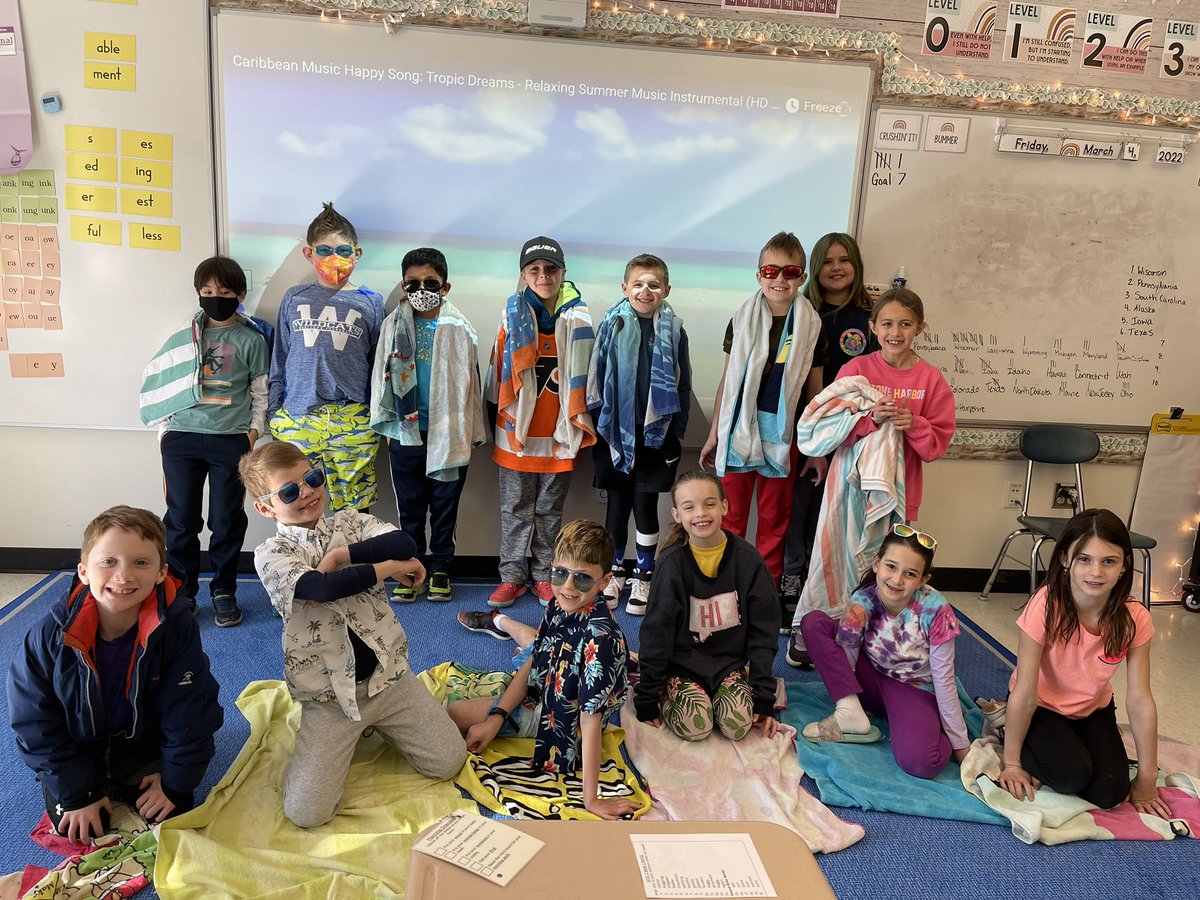 MsSesherWTE's tweet photo. Beach Day 🏖, Western Day 🌵, and Oh the Places We’ve Been📍 This awesome bunch of readers had a great week Reading Across America! https://t.co/8hpLH35P2O