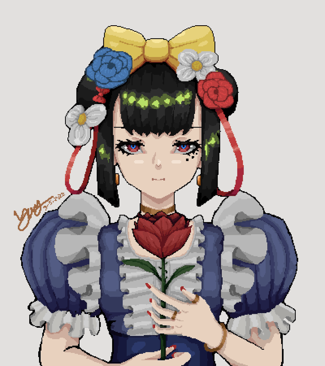 Long time no see▪️
Finally got to posting again😅.

#pixelart #originalcharacter #AnimeArt #digitalart