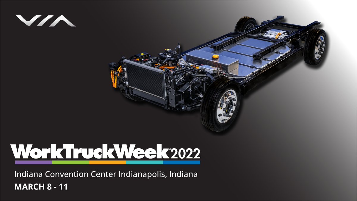 VIAMotorsInc's tweet photo. Next week at Work Truck Week we will be featuring our electric commercial platform in a cab chassis configuration. Come check out our booth and stay tuned for posts of our 100% electric skateboard in action! #worktruckweek #wtw22 https://t.co/70Cfsf1wls